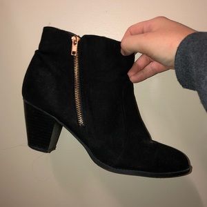 Black ankle booties